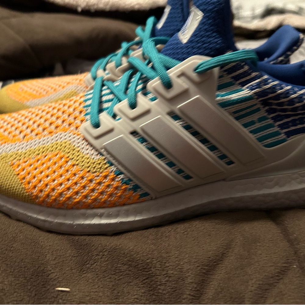 Adidas Orange and Blue ultraboost